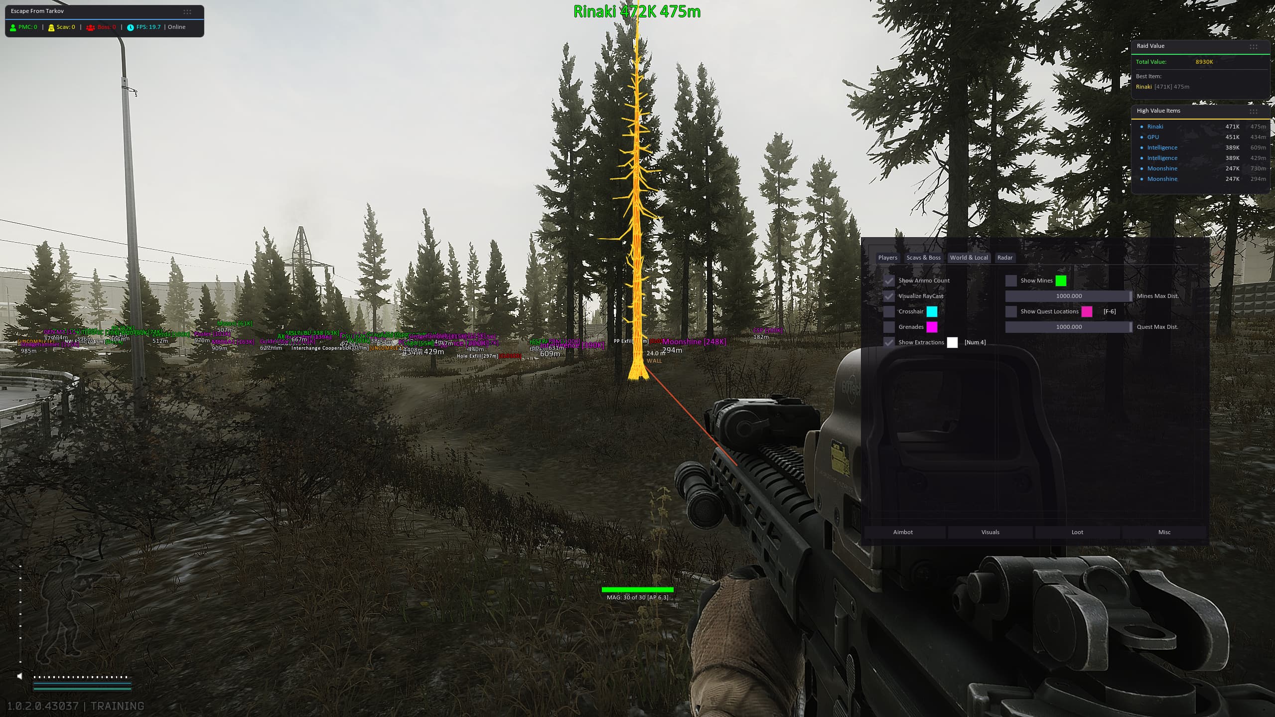 50+ Features in External Escape From Tarkov Hacks
